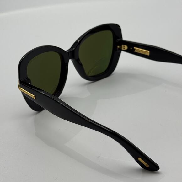 Tom Ford Sunglasses Icon TF1279 01N Black Butterfly Frame Green Lens 55mm New